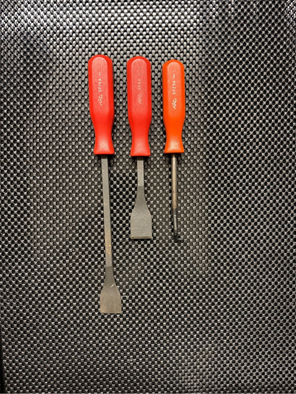 Vintage Mac Tools 3-Piece Specialty Set (Hard Red Handles) - USA Made